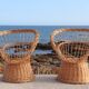 Pair of wicker armchairs, France, 20th century