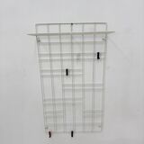 Vintage wire metal wall coat rack , 1960s