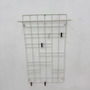 Vintage wire metal wall coat rack , 1960s