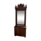 Mirror and low walnut cabinet