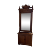 Miroir et meuble bas en noyer