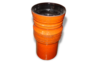 Vase tube orange vers 1950/70