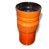 Orange tubular vase circa 1950/70
