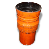Vase tube orange vers 1950/70