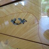 Vintage Louis XV style chest of drawers in citron wood veneer