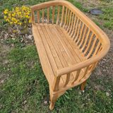 solid wood bench