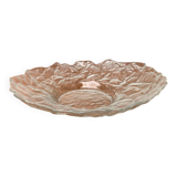 Vintage frosted glass bowl, 1970s.