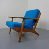 Danish GE290 Chair in Oak and Kvadrat Hallingdal by Hans J. Wegner for Getama, 1960s