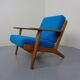 Danish GE290 Chair in Oak and Kvadrat Hallingdal by Hans J. Wegner for Getama, 1960s