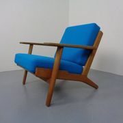 Danish GE290 Chair in Oak and Kvadrat Hallingdal by Hans J. Wegner for Getama, 1960s