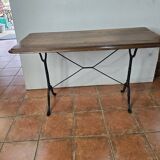 Old oak bistro table, 125cms L
