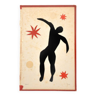 Collage on old book cover after H. Matisse