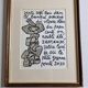 Screenprint after Jean Dubuffet framed under glass 26 cm by 32 cm
