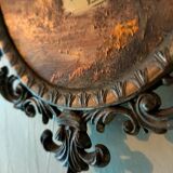 Small frame in gilded metal and painting on wood