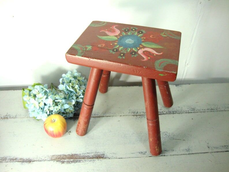 Wooden stool, vintage