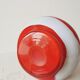Vintage Murano Glass Vase: Red & White Stripes, 1970s Space Age Decor
