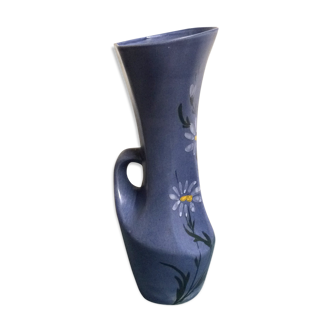 Vintage blue pitcher vase