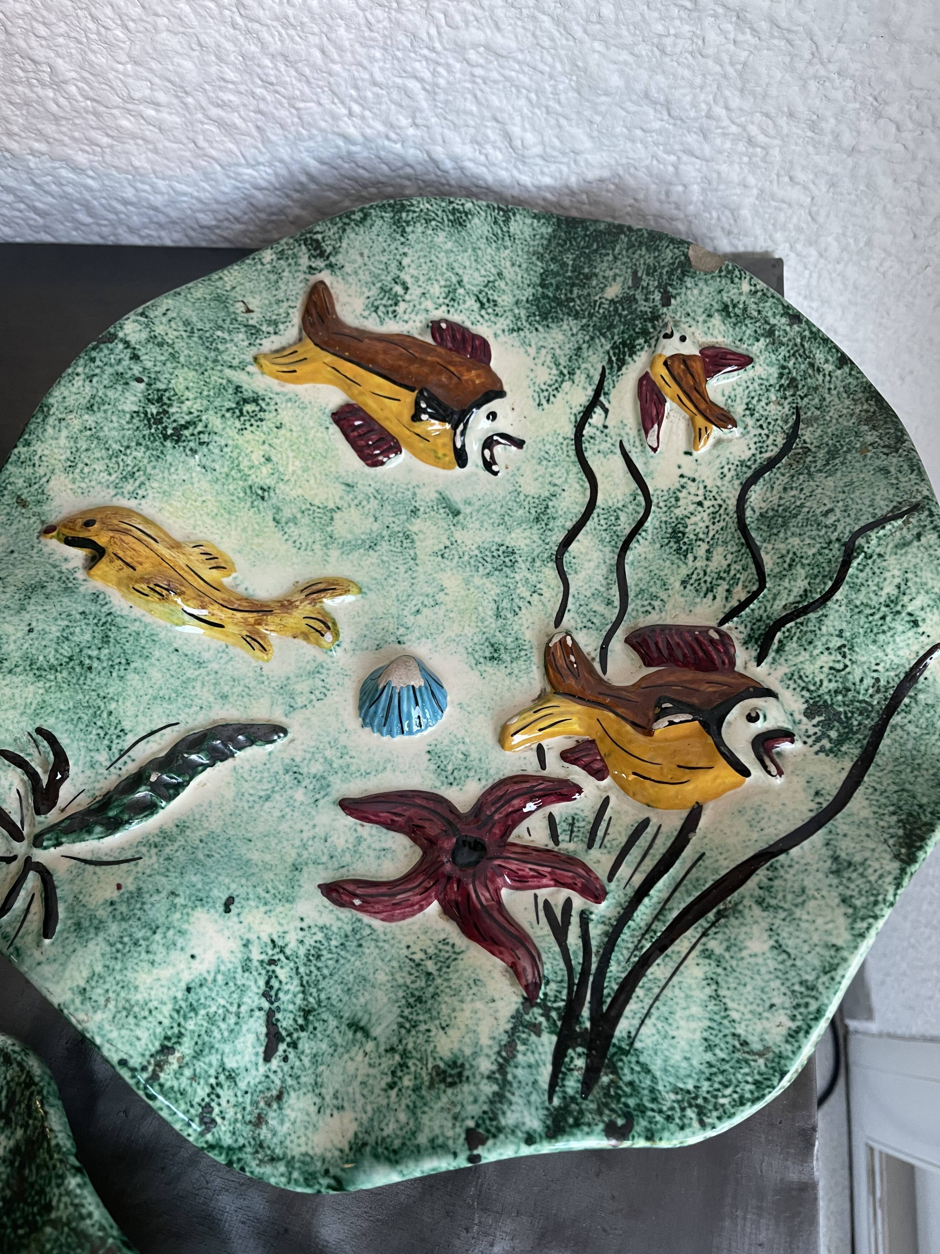Pair of ceramic plates 50s/60s
