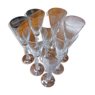 Bayel crystal champagne flutes