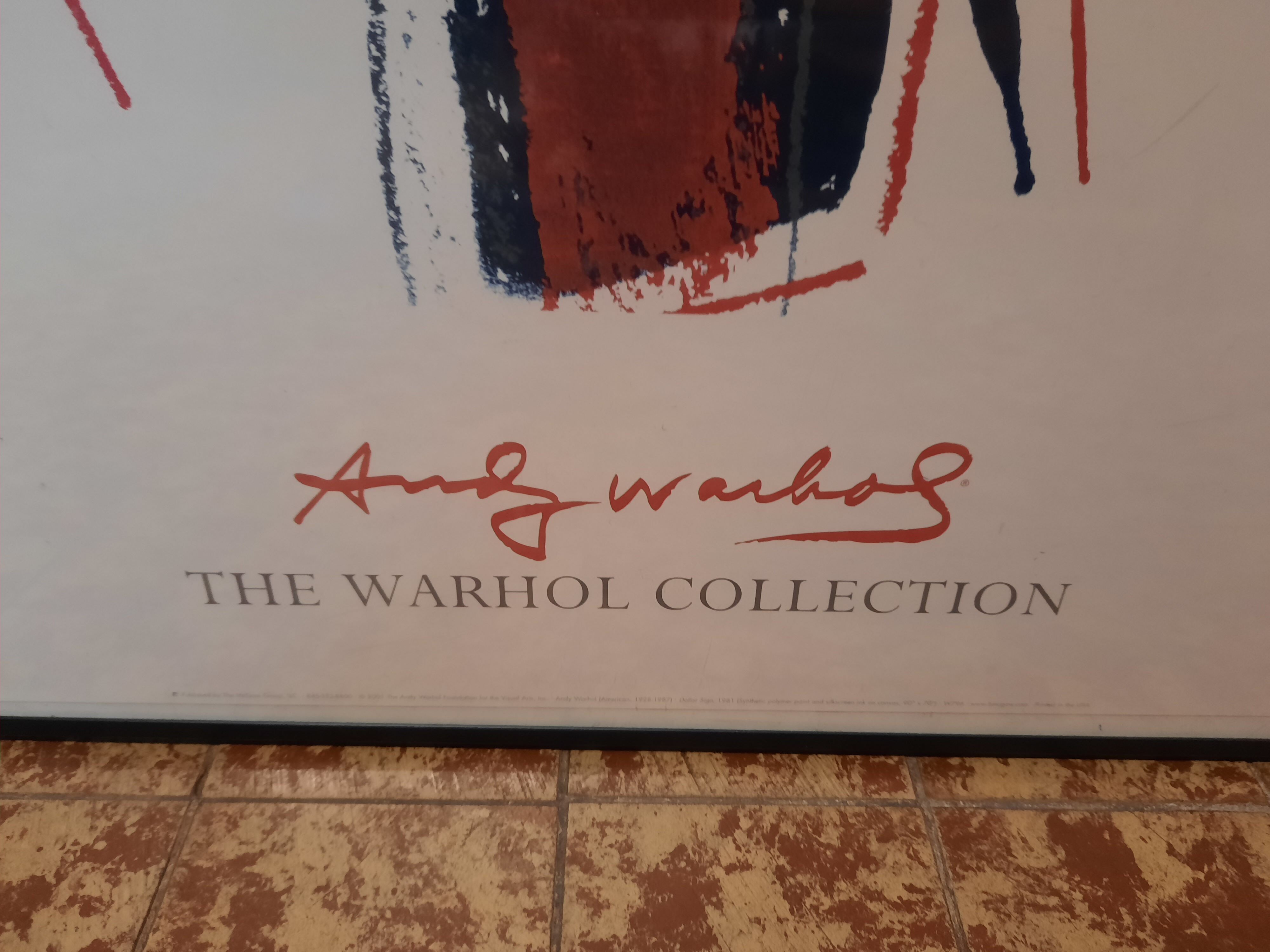 Vintage poster Dollar Sign by Andy Warhol