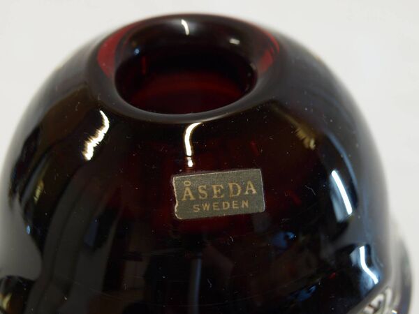 Paire de vases en verre par Aseda, Sweden