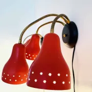 3-Armed Wall Lamp By H. Busquet For Hala Zeist, The Netherlands, 1950S