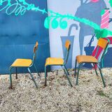 Set of 3 vintage school chairs