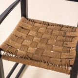 Fauteuil à bascule du début du 20e siècle avec siège en gazon, Danemark