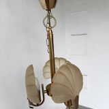 Shell and brass chandelier from the 70s