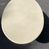 Oval table laned and travertine