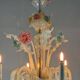 Multi-Colored Murano Glass Venetian Chandelier, Six Light Arms, Circa 1900