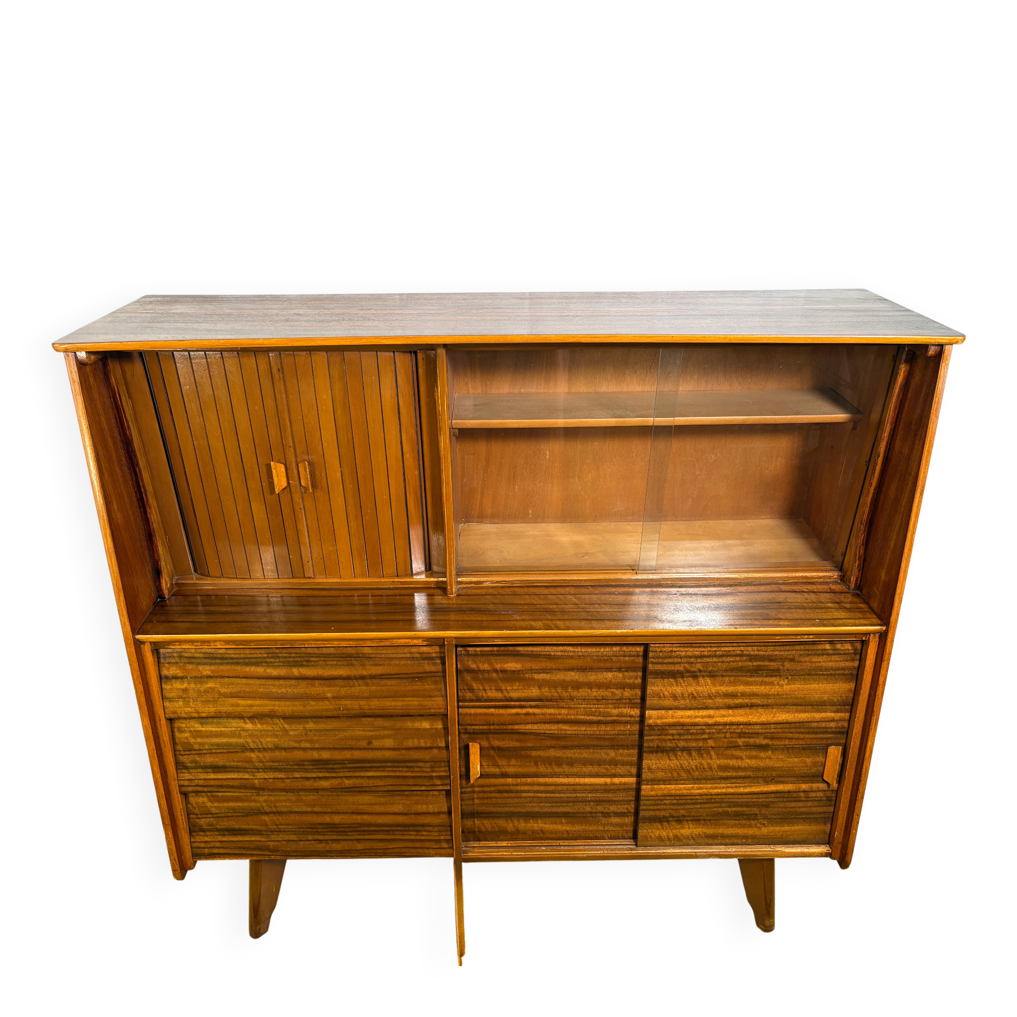 Mid Century Retro Vintage Walnut Sideboard / Drinks Cabinet by F.D. Welters