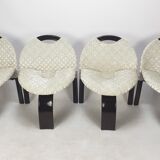 Set of 4 Giovanni Offredi Sail chairs by Saporiti Italy 1973
