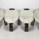 Ensemble de 4 chaises Giovanni Offredi Sail par Saporiti Italie 1973