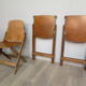 Set de 4 chaises pliantes US army années 40