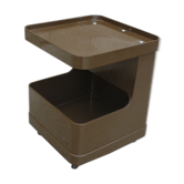 Bedside or dessert in 1970 brown moulded ABS