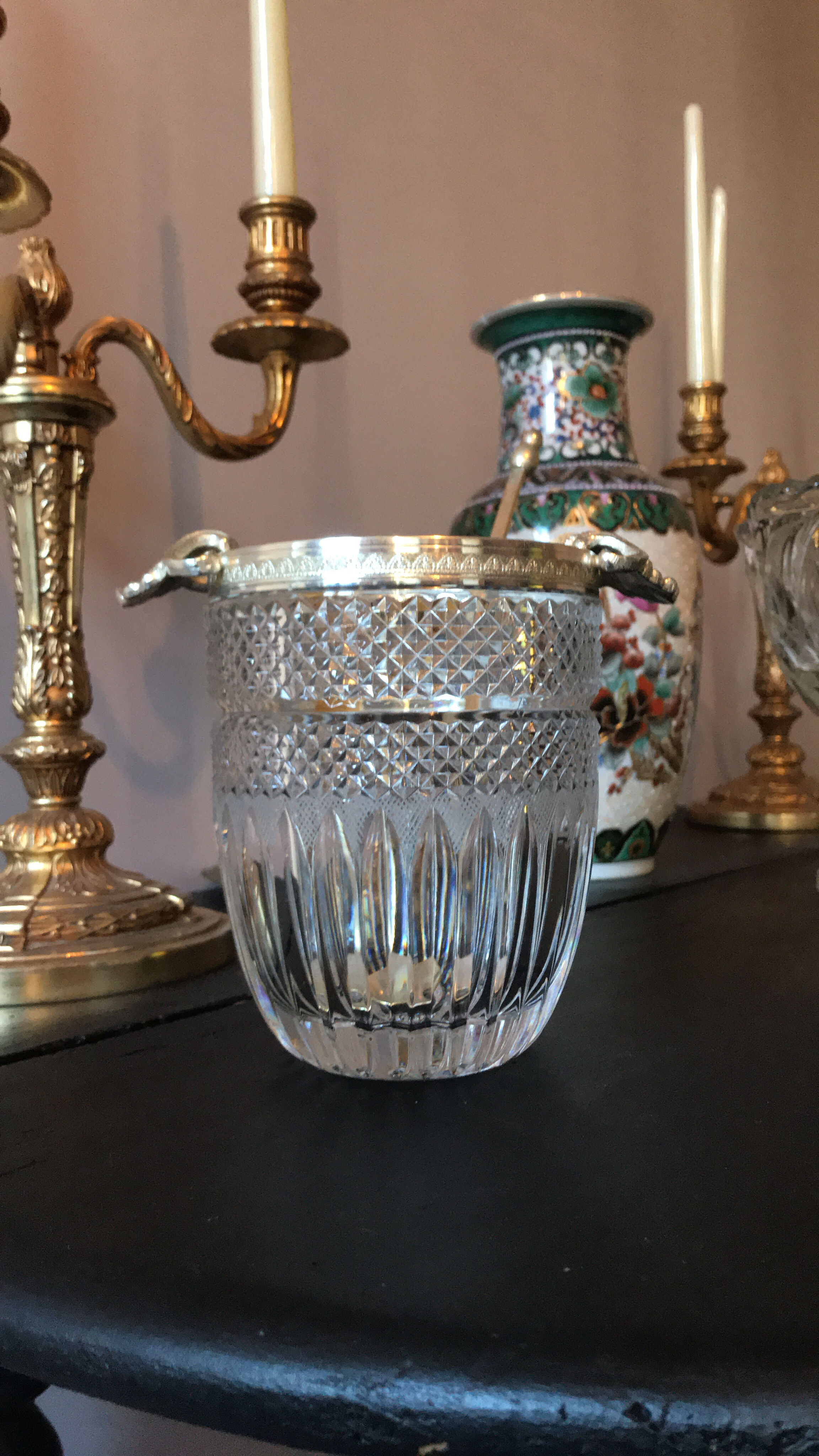Crystal ice bucket