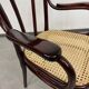 Chaise de bureau Thonet avec assise en rotin