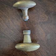 Antique brass door handles