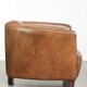 Fauteuil design aviateur en cuir de vache couleur cognac intemporelle