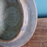 Covered sugar bowl in Puisaye stoneware signed Jean-Pierre Prud'homme