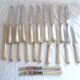 Set of 12 dessert knives/9 table knives, silver plated, violin model