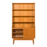 Johannes Sorth oak bookcase for Nexo, Bornholm, Denmark 1960s.