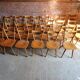 Set of 14 Scandinavian bistro chairs year 60