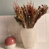 White frosted glass vase