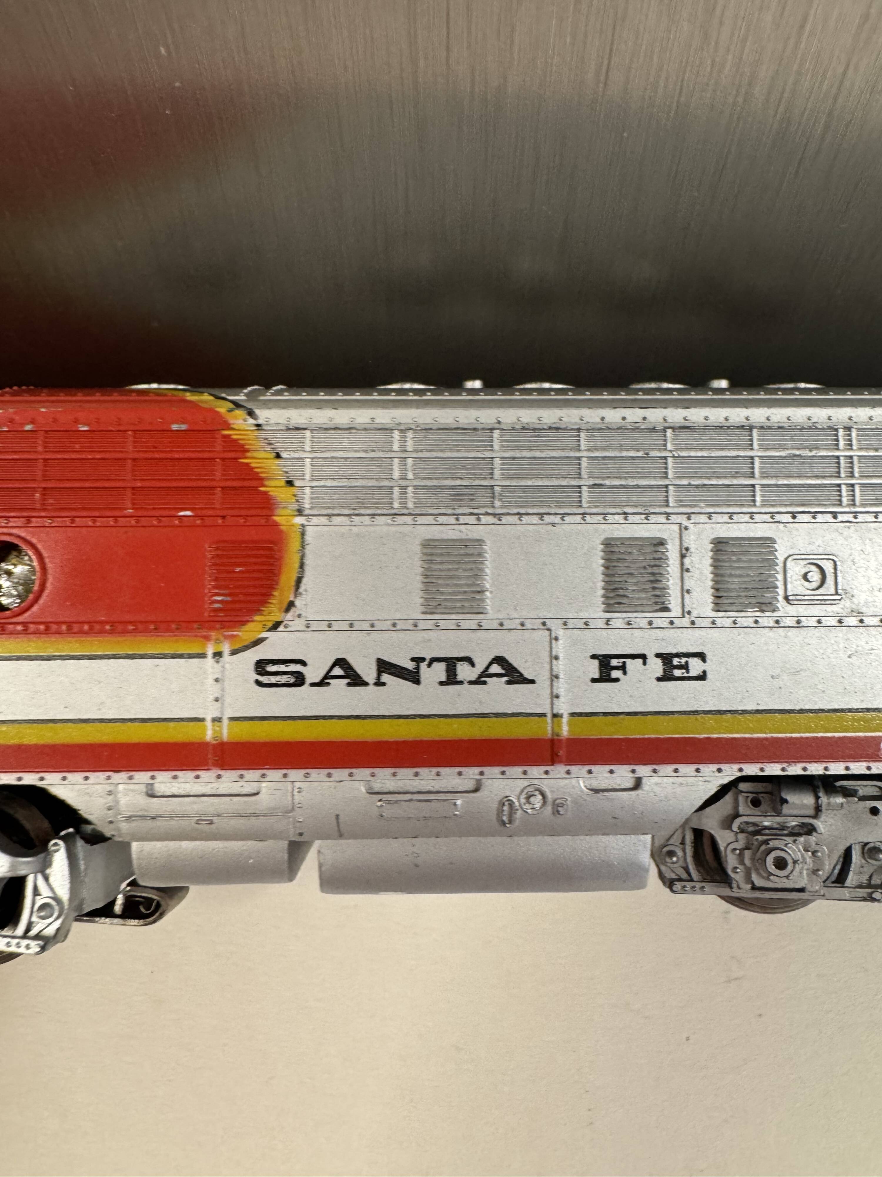 Old train locomotive Marklin Santa fe USA