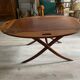 NAUTICAL STYLE FOLDING COFFEE TABLE WITH MAHOGANY BUTLER TOP