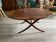 NAUTICAL STYLE FOLDING COFFEE TABLE WITH MAHOGANY BUTLER TOP