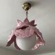 Vintage ceramic enamel flower pendant