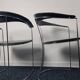 Set of 4 vintage Ursula chairs in black leather, Italian, from Arrben 1980